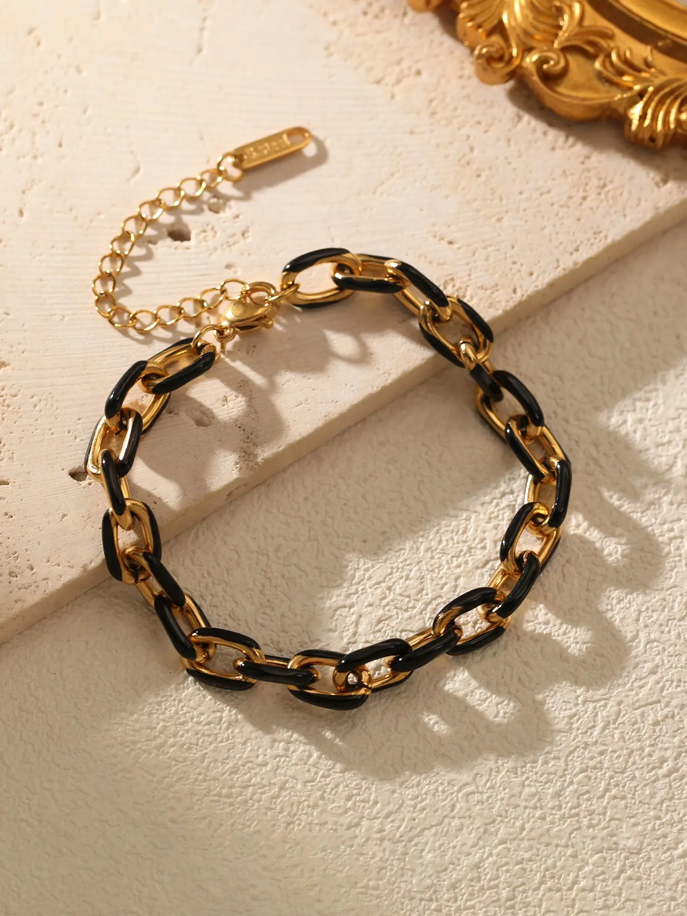1Pcs Stainless Steel Black Oil Drops Chain Bracelet For Women New Trendy Waterproof Hand Chain Jewelry Lady Gift