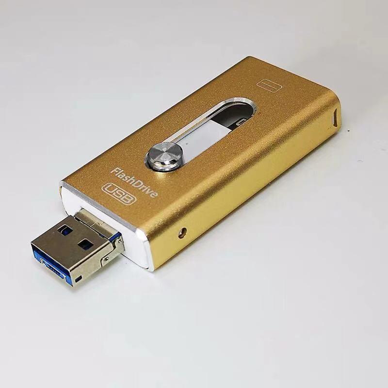 Multi-Function Metal USB Flash Drive 512GB 1TB 2TB, for iPhone Android Type-C Phone and Computer