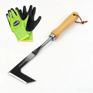 Crack Weeder Stainless Steel Crevice Weeding Tool 13.5inch L-shaped Tool Garden Hand Tool, For Clearing Weeds On Yard, Patio,Driveway