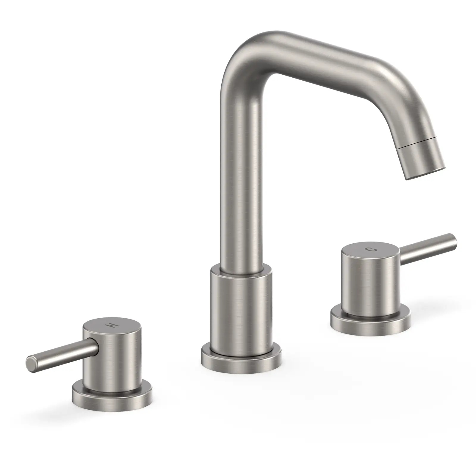 8 Inch Widespread Bathroom Faucet, 3 Hole Vanity Sink Tap, Dual Lever Handles, 360° Swivel Spout, Pop-Up Drain, cUPC Certified Supply Lines, Modern Bathroom Faucet for Home, RV, Farmhouse
