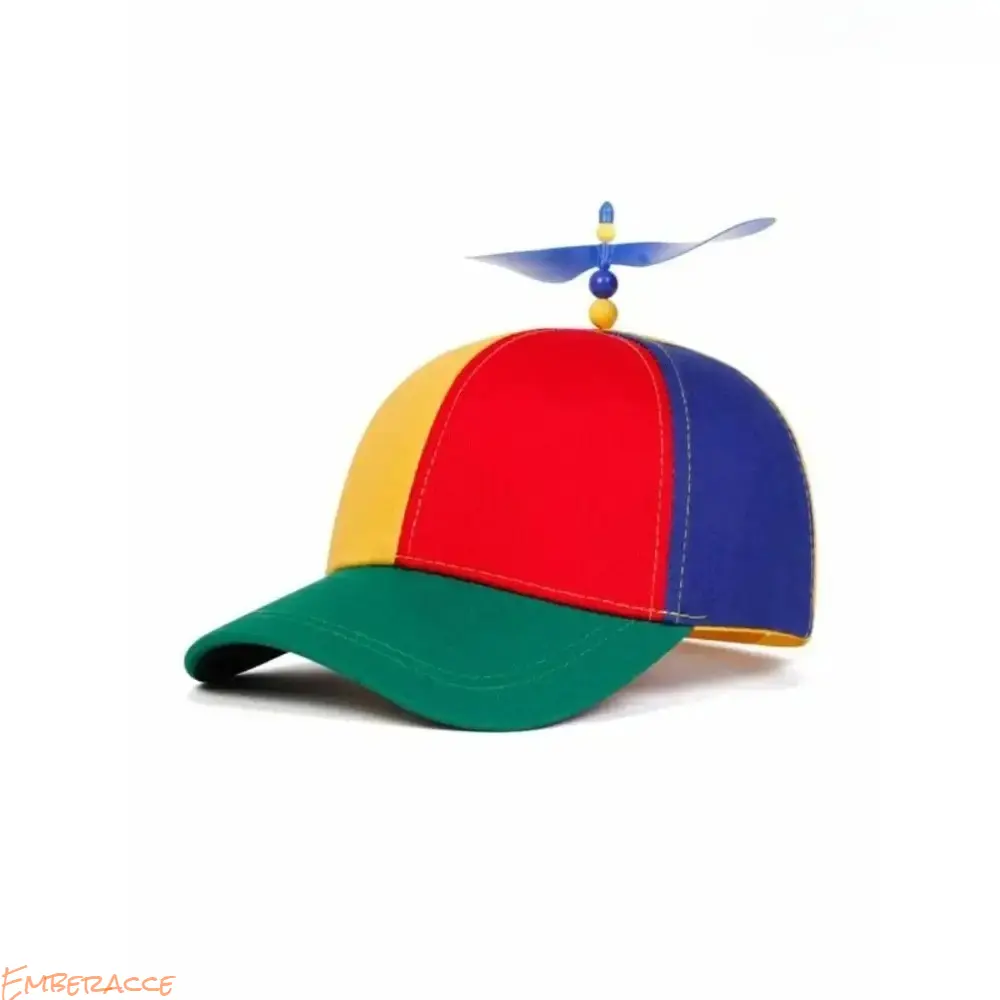 Rainbow Propeller Hat for Women, Funny Novelty Trucker Snapback Cap with Colorful Spinning Rotating Propeller, Adjustable Party Festival Hat Accessory for Summer Events, Birthday Gifts and Fun Costume Wear