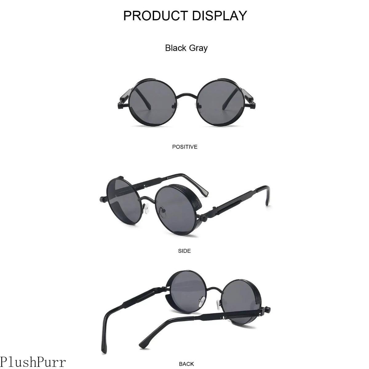 Metal Steampunk Sunglasses Men Women Fashion Round Glasses Brand Drsigner Vintage Sun Glasses High Quality Oculos De Sol UV400