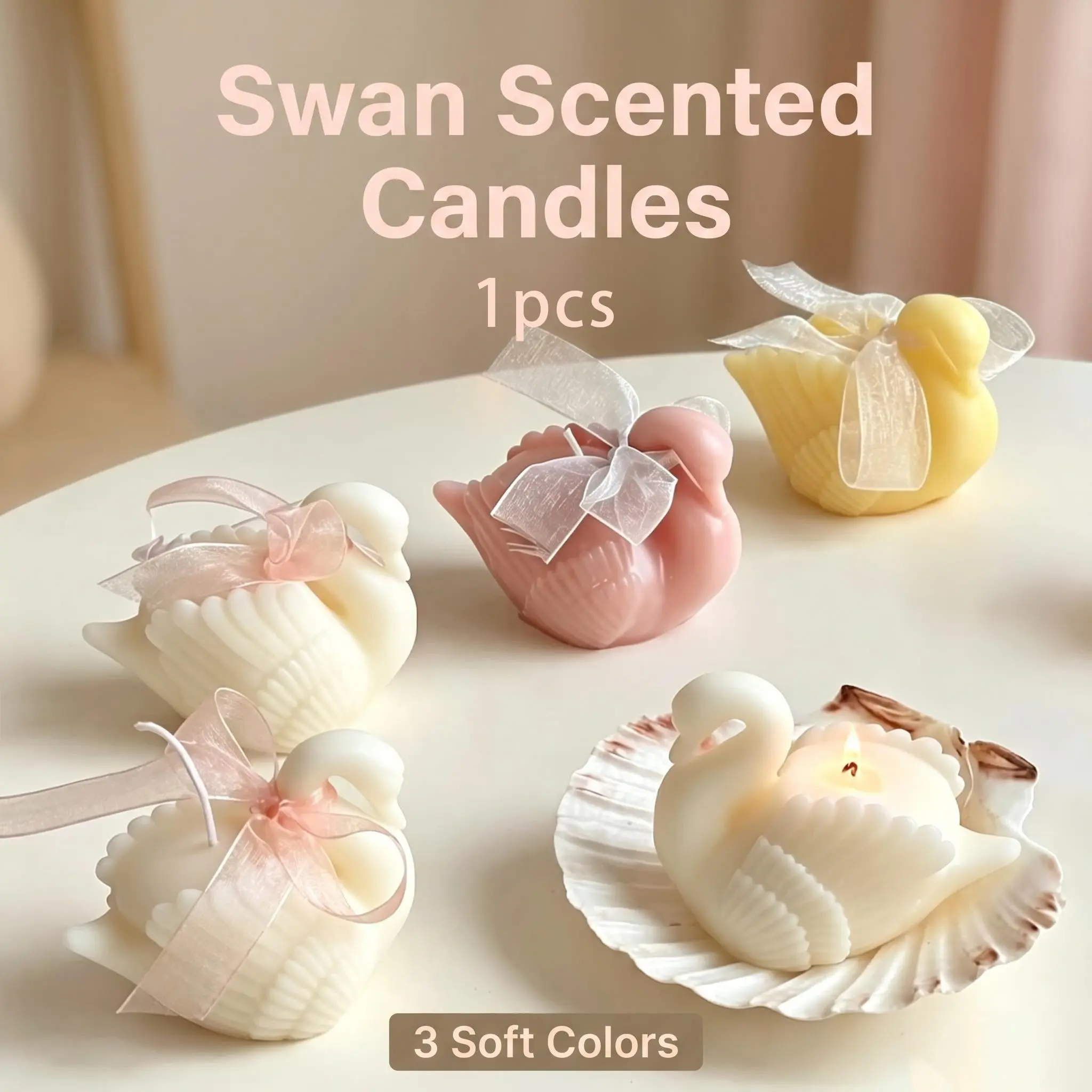 Swan Scented Candle, Handmade Soy Wax Decorative Candle, Perfect for Meditation, Wedding, Christmas, Restaurant, Stress Relief, Gift Idea