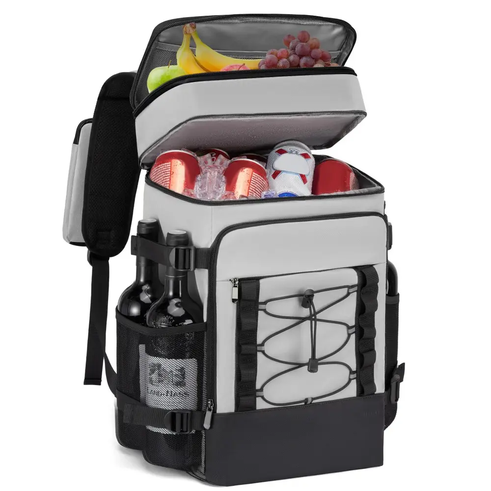 Insulated Cooler Backpack – 40 Cans Leak-Proof Backpack Cooler with 2 Compartments, Portable Dual-Zone Thermal Bag for Beach, Travel, Picnic, Hiking, BBQ, Camping