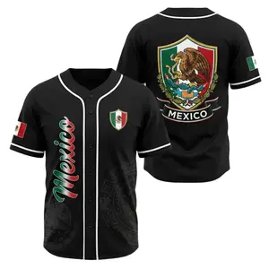 Mexican baseball jersey, featuring colorful Mexican text and national emblem patterns, is suitable for daily wear and sports activities. It is the perfect gift for Mexican fans and culture enthusiasts.