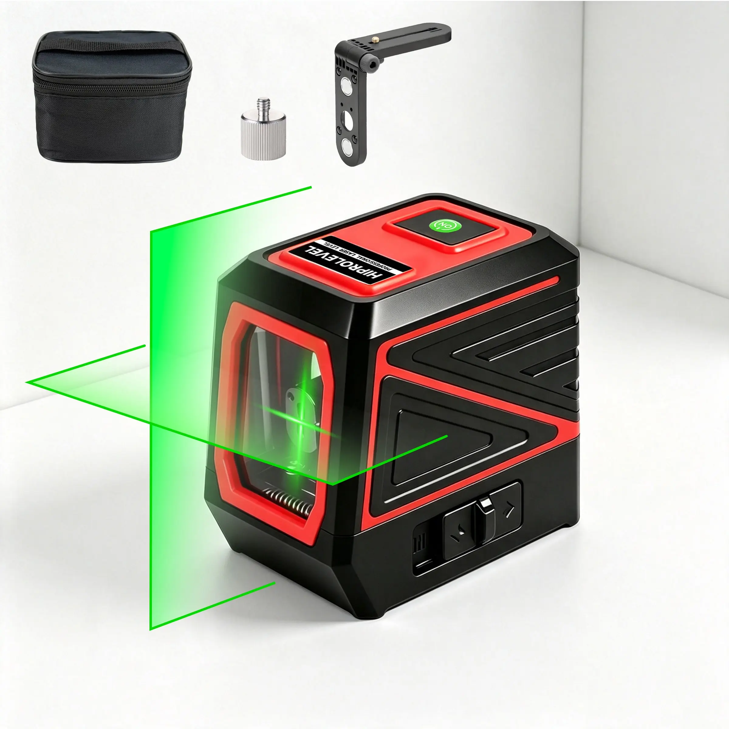 Mini 2-Line Laser Level, Cross Line Level, Electronic Laser Level, Auto-Leveling, Portable, Bright Laser, Adjustable Brightness, Magnetic Stand, DIY Tool