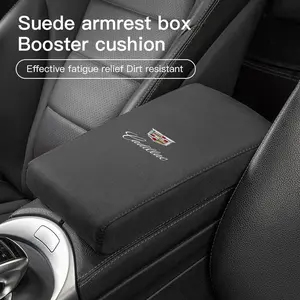 Car Armrest Mat Center Console Arm Rest Protection Cushion Auto Armrests Storage Box Cover Pad Car Accessories For Cadillac Escalade CTS ATS XTS CT4 CT5 XT5 XT4 XT6 CT6 Lyriq SRX ELR Celestiq EXT XLR