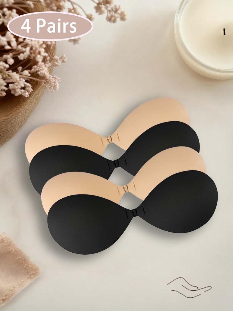 Women's Solid Color Invisible Lifting Bra Patches, Self Adhesive Nipple Covers, Comfort Invisible Strapless Push Up Nipple Pasty