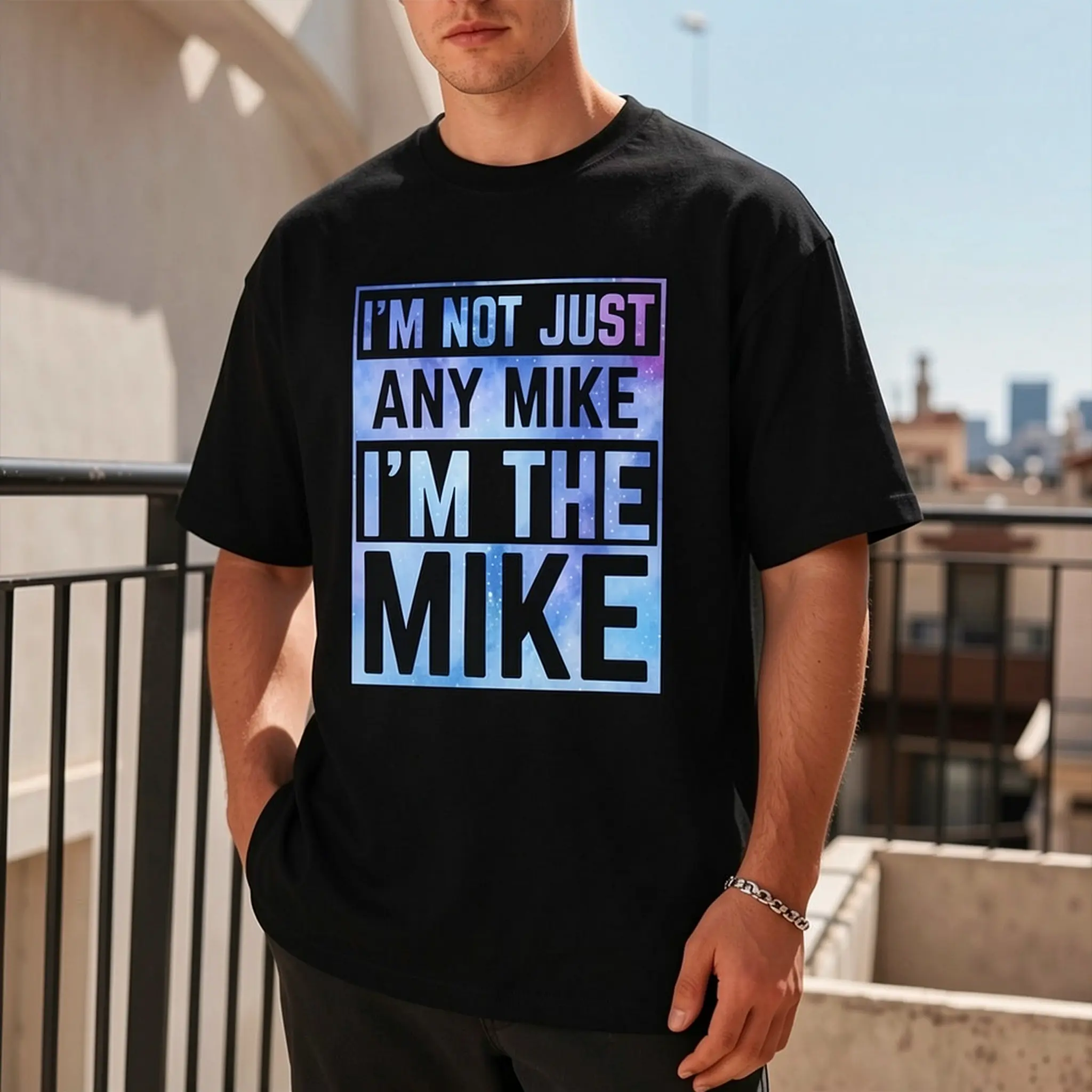 Summer t Shirts 'I'm The Mike' Funny T-Shirt - Soft Cotton, Perfect for Casual Outings & Date Nights