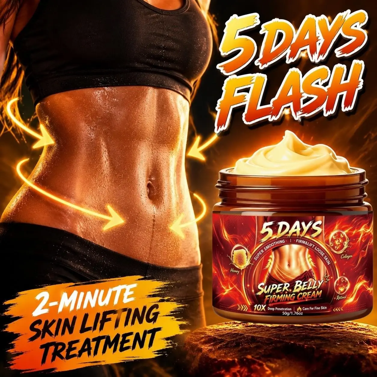 Strong Body Firming Cream, Deeply Tightens Loose Skin, Reduces Cellulite, Improves Sagging, Long-Lasting Contour, 50g, Multi-Purpose, Gift Idea