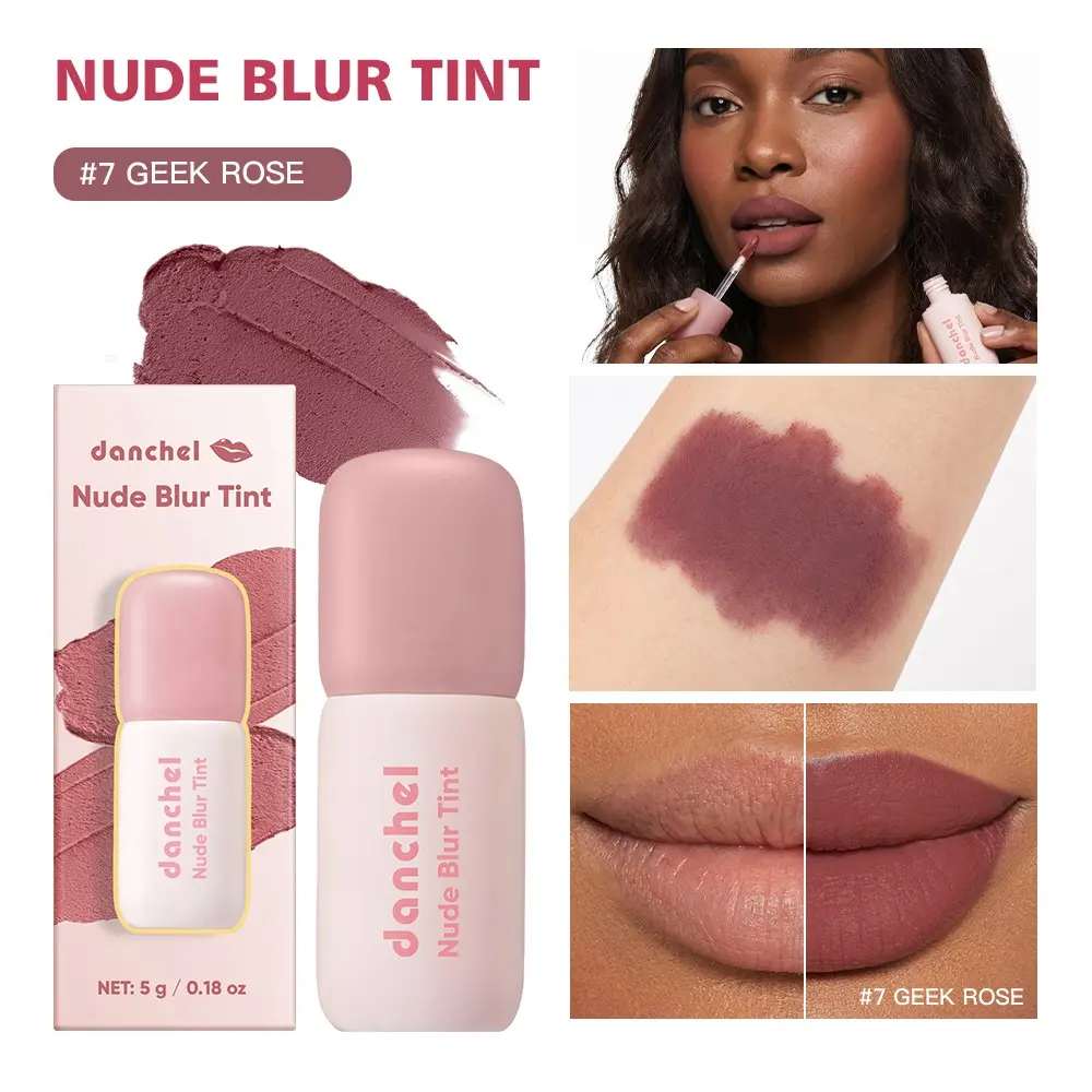 10 Shades Waterproof Matte Lip Gloss Balm, Lip & Cheek 2-In-1,  Long-Lasting Wear, Lightweight & Smooth, Soft Mist Natural Finish, Summer Vibe, Suitable for Date, Commute, Party and Dance