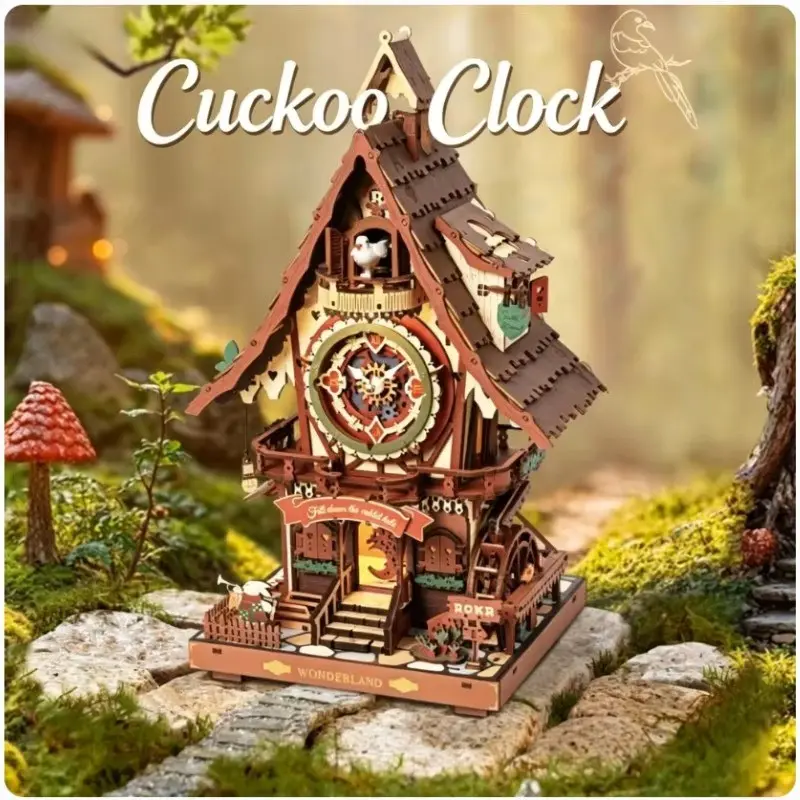 Classic Wooden Clock Puzzle Kit, Wood Puzzles, DIY 3D Assembly Model, Brain Teaser Craft, Home Decor Collectible, Premium Holiday Gift