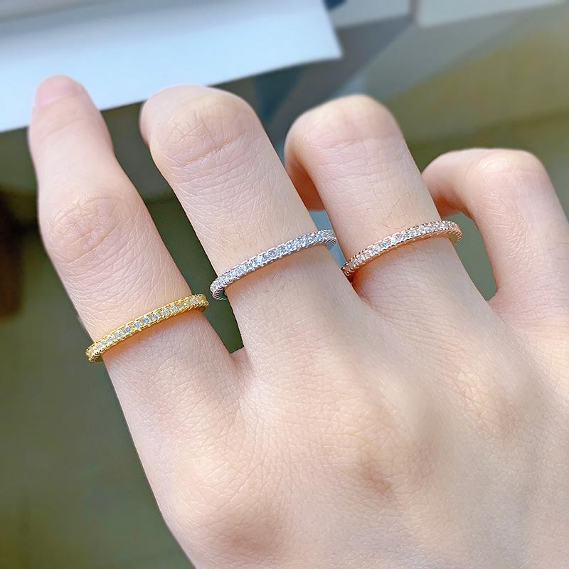 6A Cubic Zirconia S925 Sterling Silver Full Ring 6A Cubic Zirconia Ring fashion jewelry accessory woman girl promise ring-300(50%)