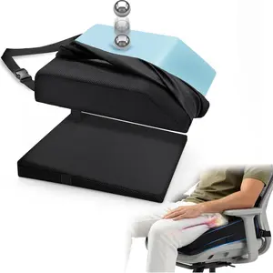 Wedge    Cushion Memory  Adjustable Height   Pillows After  with Strap and Non Slip Bottom   Seat Cushion for   Office