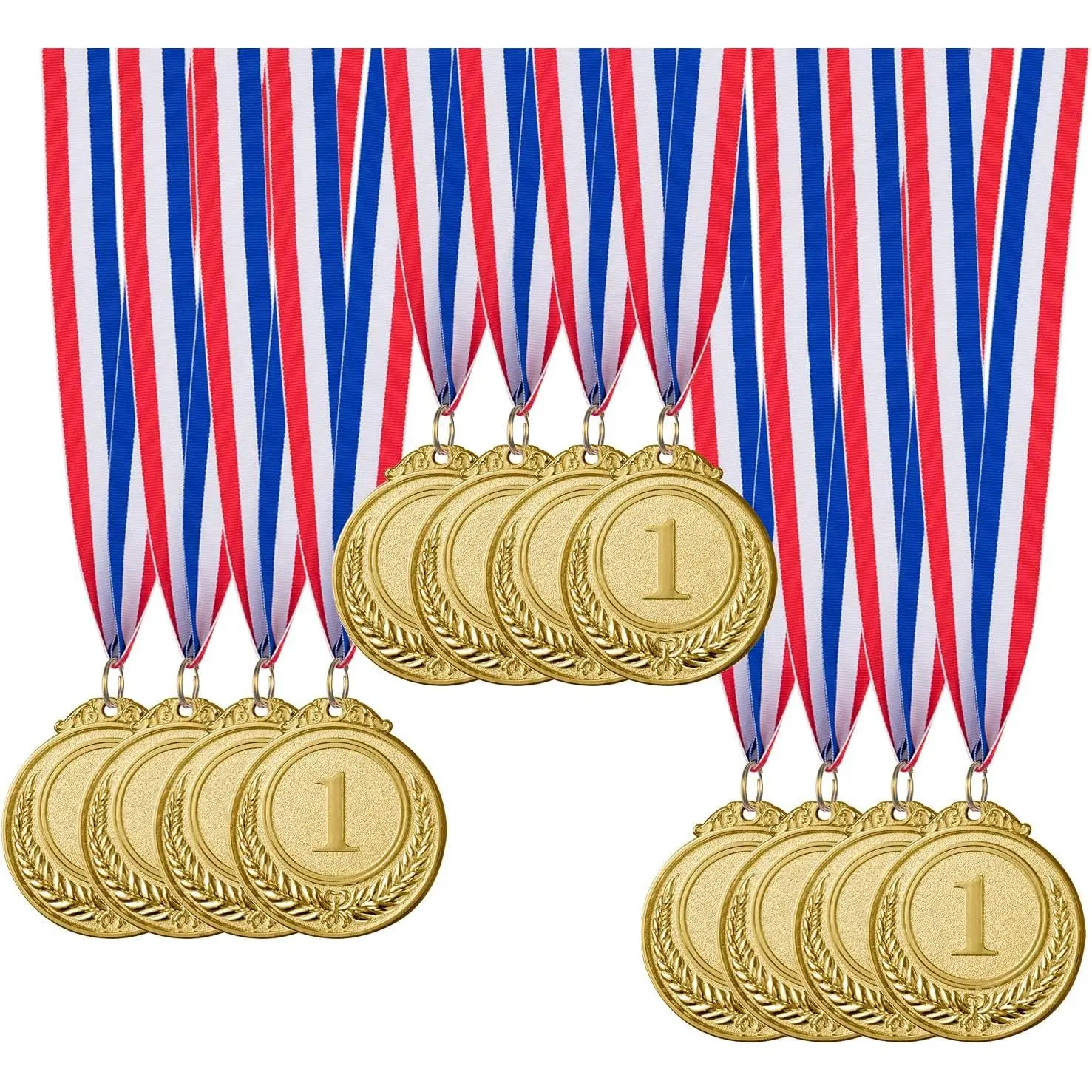 Father's Day Family Sports Party Award Gifts for Dad| 2 Inch Olympic Style Gold Winner Medals| 1st Place Gold Medals for Sports Competitions & Themed Parties