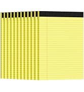 3pcs Legal Pads 8.5 x 11, Notepads 8.5 x 11 College Ruled Notebook, Writing Pads of Paper,Yellow Note Pads, Memo Pad Papers Perforate Legal Notepads Narrow Ruled Line,30 Sheets/Pack