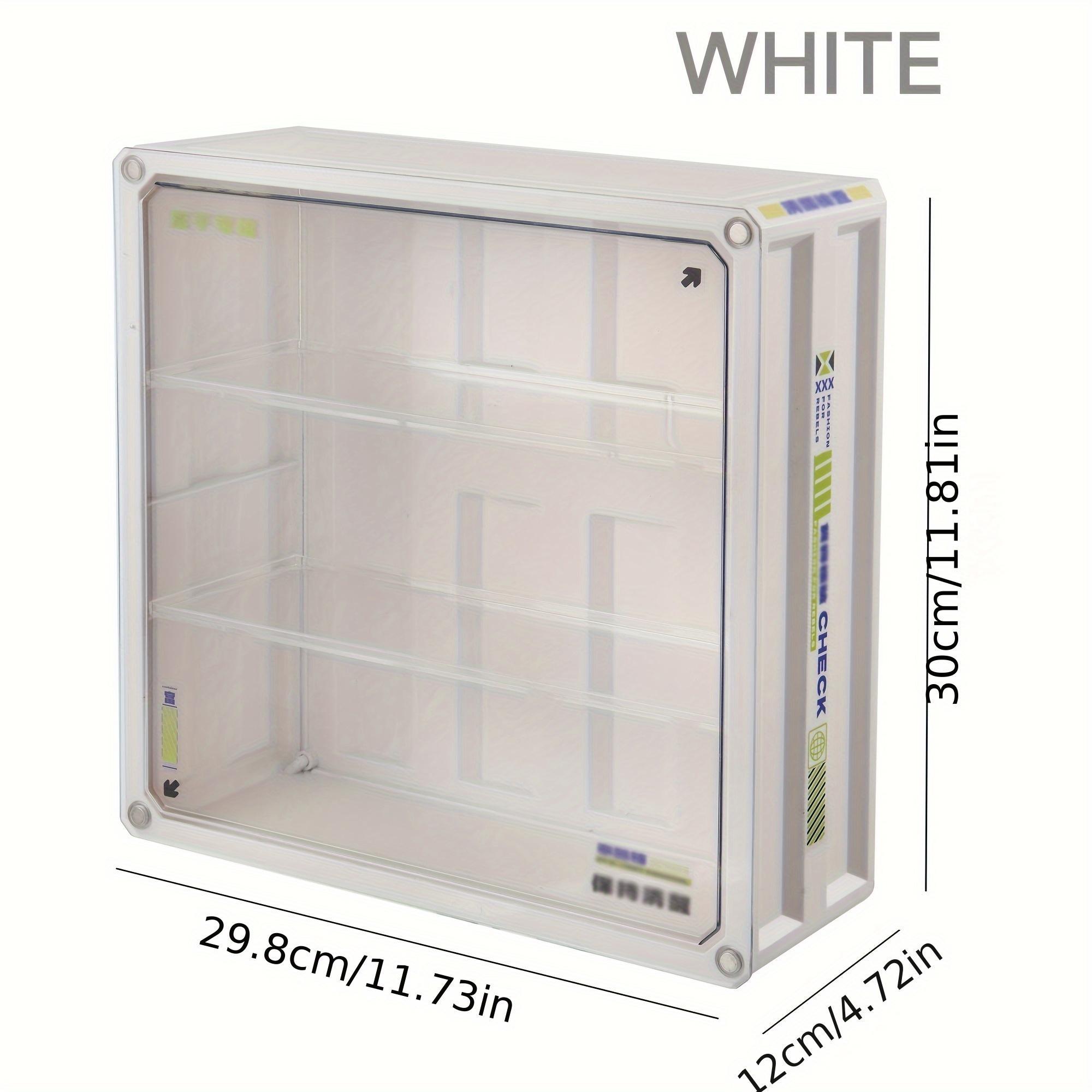 Plush Pendants Wall Hanging, Detachable Dividers, Magnetic Transparent Door, Suitable for Figurines, Dolls, Watches, Jewelry Display, Clear Organizer