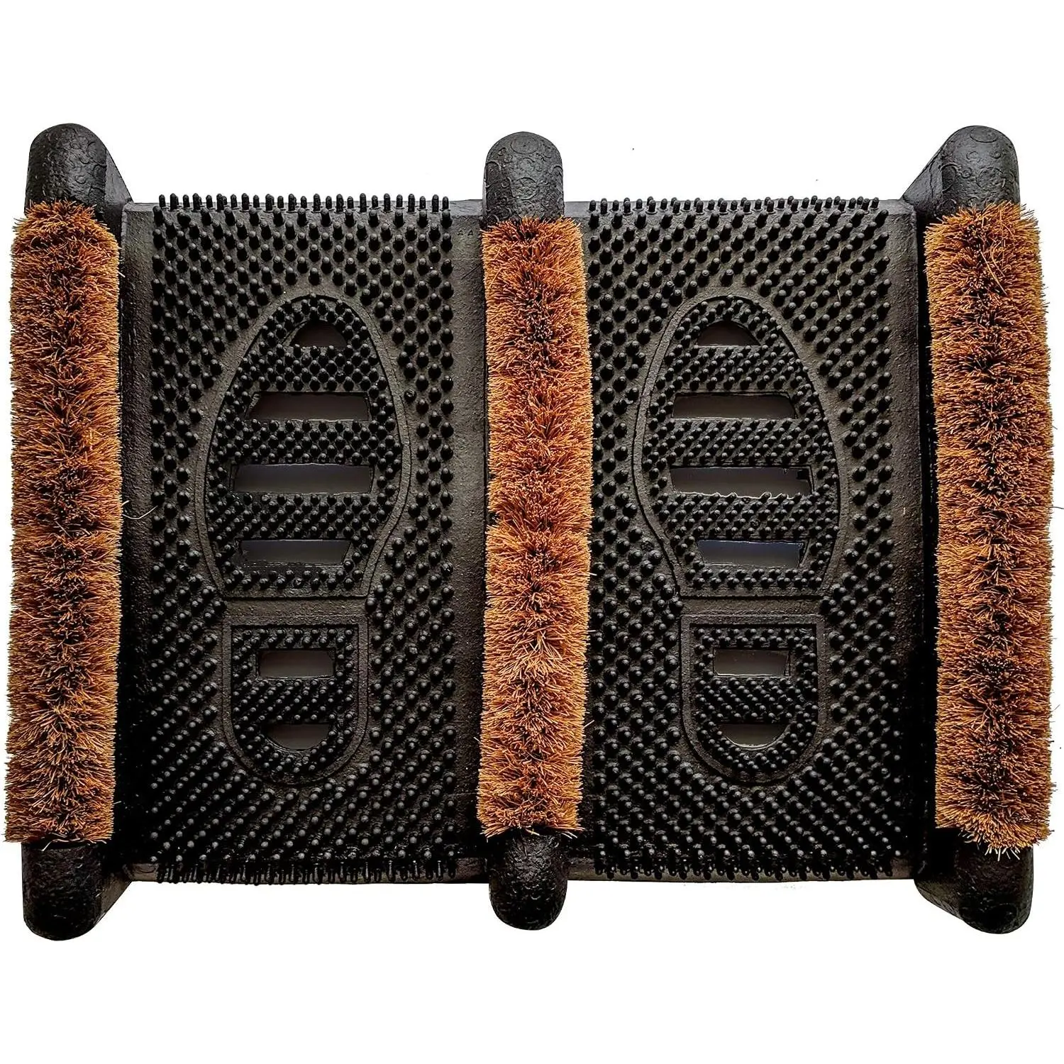Mud Scrubber Rubber Brush Mat - Scrub & Scrape Muddy Shoes - 1 Pack