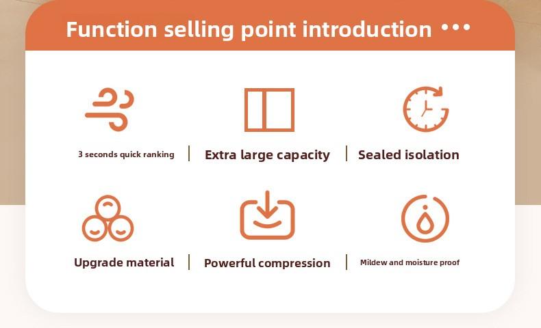 Vacuum Compression Bag No Air Extractor Needed 3D Thickened Large Capacity Clothes Quilts Storage Sealing Bag