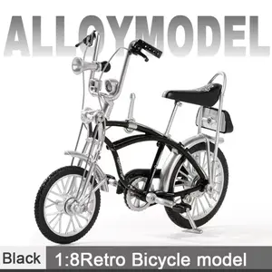 American Low Rider Alloy Bike Model Ornament, Metal Desk Decor, Collector's Mini Bicycle, Office & Home Decoration, Christmas & Halloween Gift