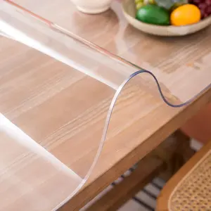 14 x 24 Inch 1.5mm Thick Clear Transparent Plastic Table Cover Protector Desk Mat Desk Protector for Desktop Writing Desk
