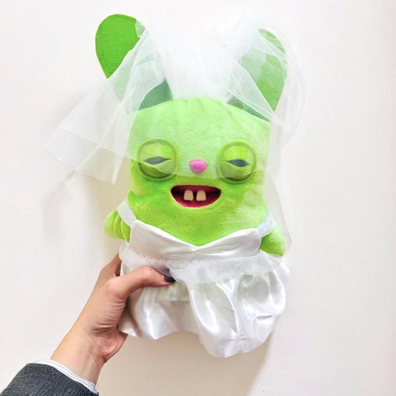 2026 New Fuggler Wedding Theme Ugly-Cute Monster Plush Toy | Funny Toothy Stuffed Doll | Trendy Collectible, Desk Decor & Gift