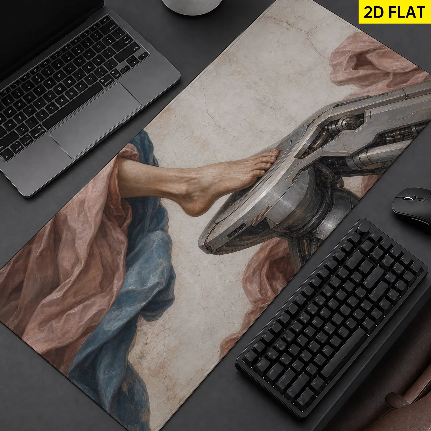 Extra Large classical art fusion mechanical technology Mouse Pad,Non Slip Rubber Pad,Desktop Decoration Drotection Pad,Washable,Lock Edge Multi Size,Premium Multipurpose Mousepad For Home,Office,Gift for Family and Friends
