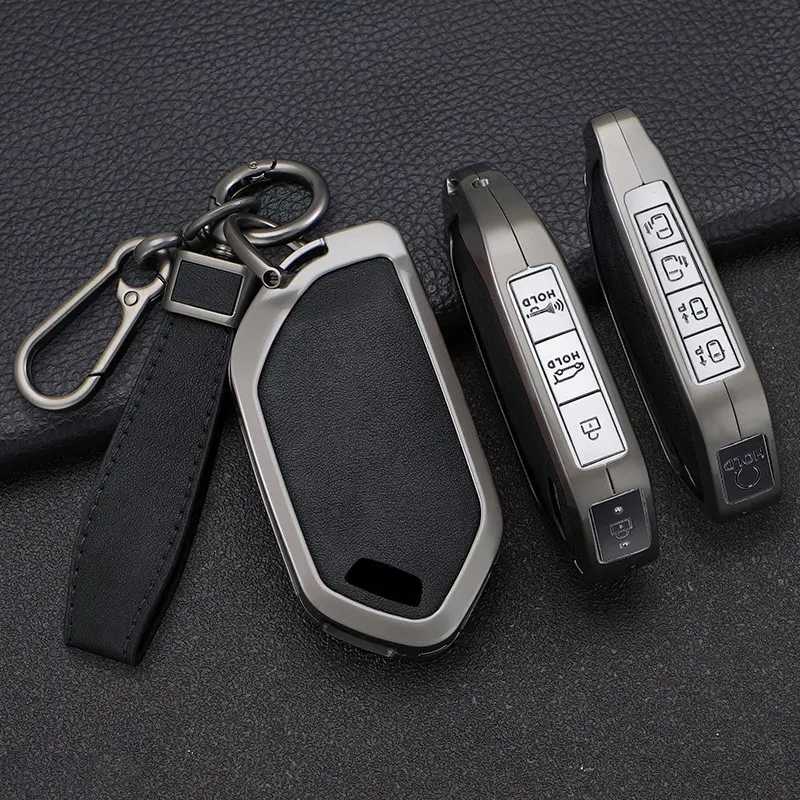 For Kia EV9 Picanto Carnival Seltos Sorento Morning K5 KA4 EV3 2024 2025, Zinc Alloy 5/6/7/8/9 Buttons Car key Case Cover All-round Protection Shell, Car Interior Accessories, A must-have for car enthusiasts