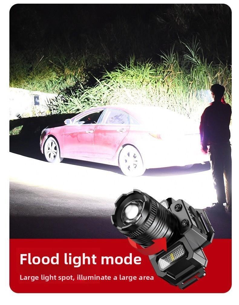 Tuffenough Led headlamp, USB Rechargeable Headlamp Flashlight, Smart Sensor Switch Dimmable Waterproof Emergency Light, Suitable for Adventure, Outdoor, Camping