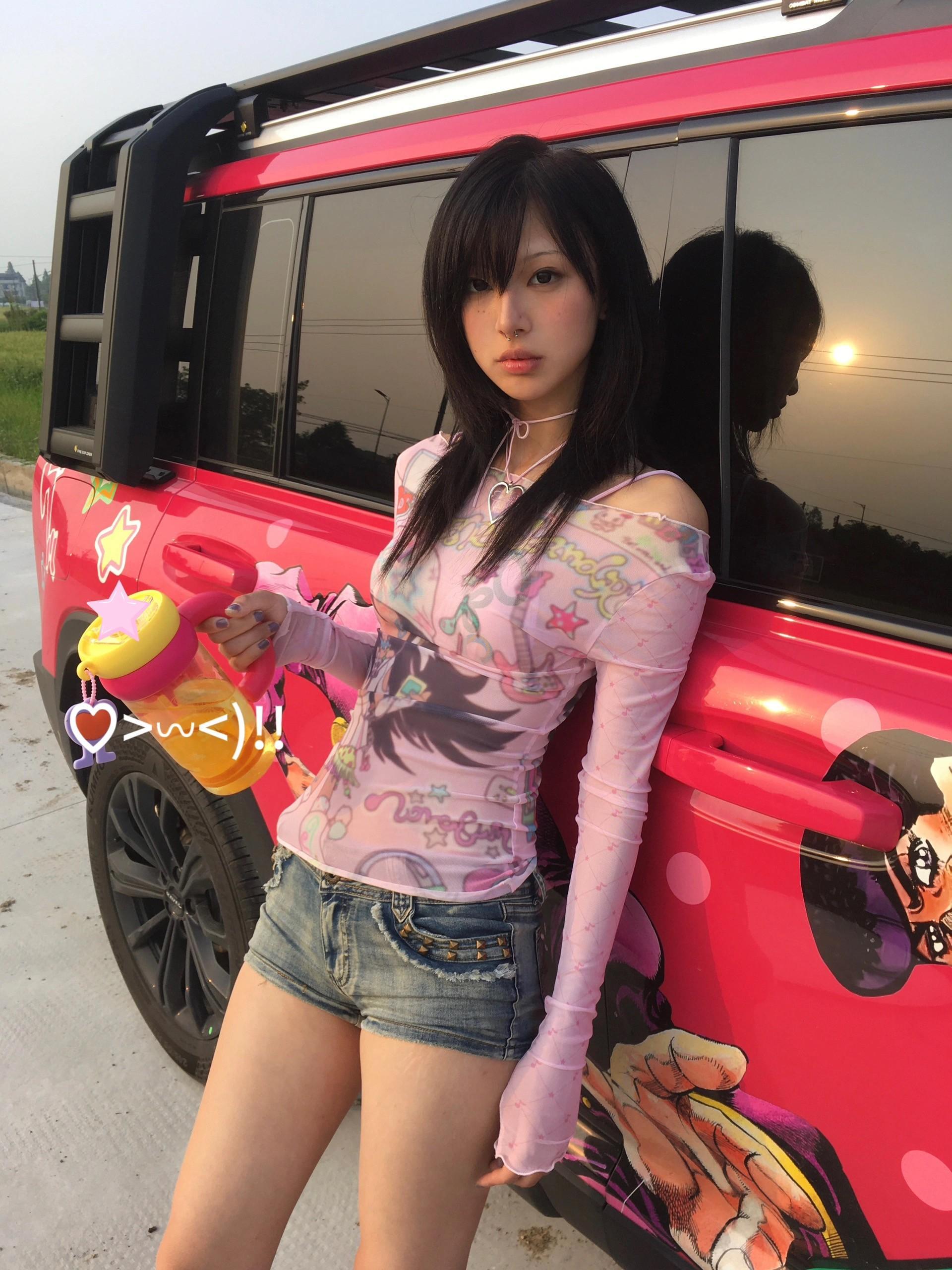 2000s Japanese Y2k Anime Print Mesh Tops 2000s Aesthetics Pink Sheer Top Vintage See Through T-shirt Lolita Womenswear Tshirt