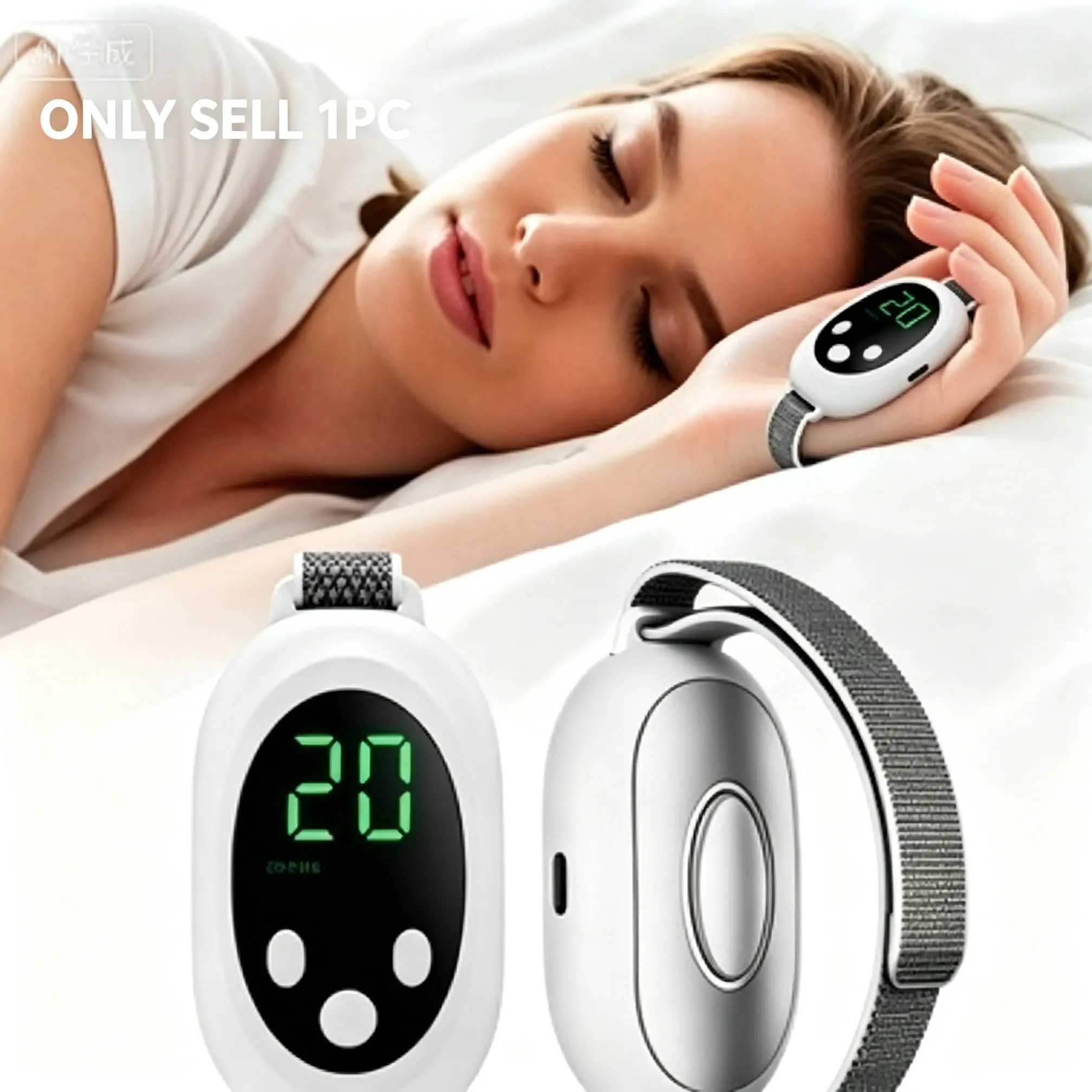 USB Rechargeable Microcurrent Wrist Sleep Aid Device, Soft Adjustable Strap, Portable Stress Relief, Relaxation Aid, Practical Health Gift