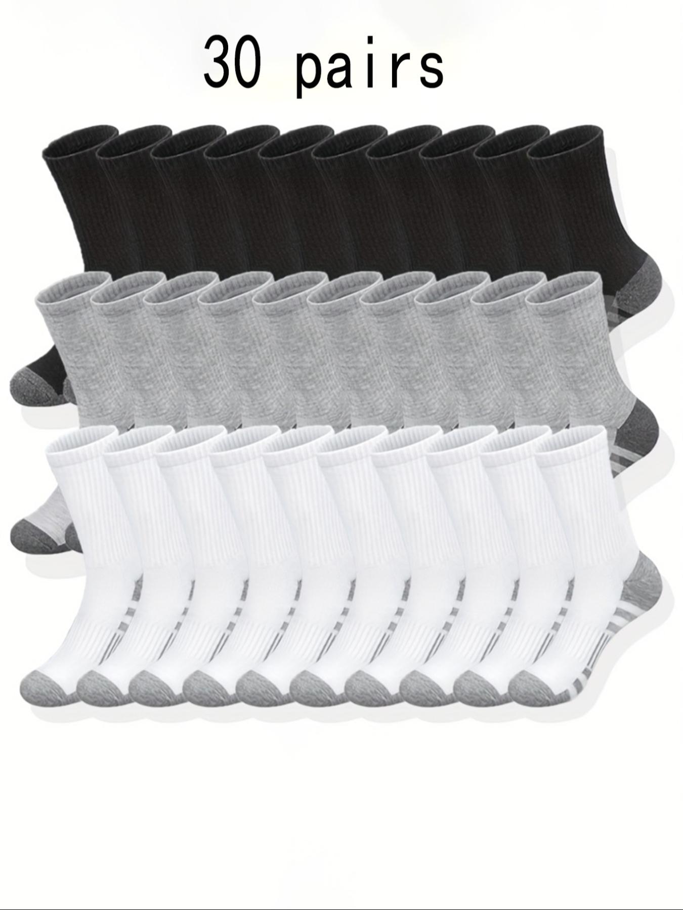 Men's Patchwork Crew Socks, Breathable Fabric Socks, Casual Comfortable Breathable and Soft Socks for Daily Wear, Multipack Knit Socks for All Seasons