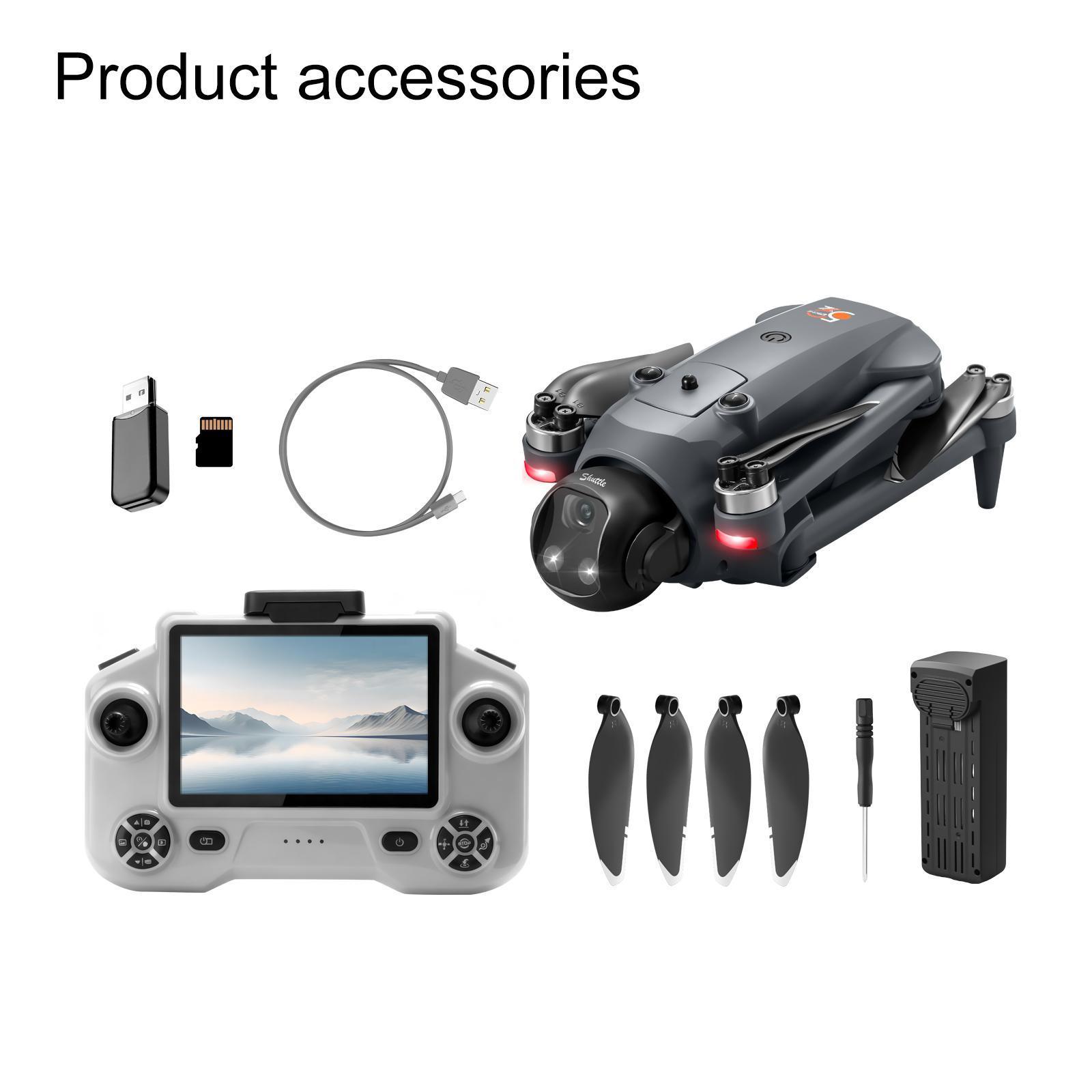 New Design GPS Drone with 180° ESC Camera 5G Large Screen Remote Control Lifting and Obstacle Avoidance Head Brushless Power GPS Return for Amateur Players.