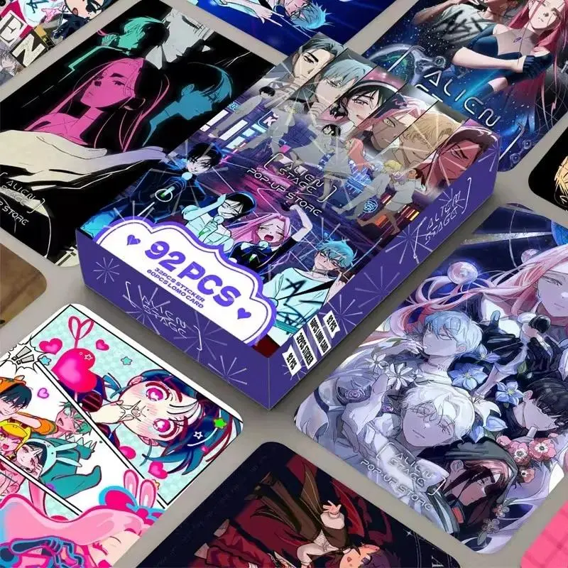 92PCS Korean Manga Alien Stage Collectible LOMO Flash Cards Set - 60 Pcs Paper Cards (85*55 mm), 32 Stickers Bonus, Luka-Hyuna-Ivan Themed, Random Cover (Toys & Hobbies, Educational Toys)