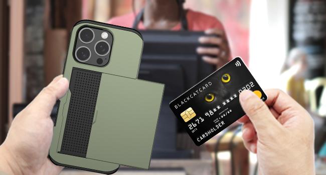 Nvollnoe Compatible with iPhone 16 Pro Case with Card Holder Heavy Duty Protective Dual Layer Shockproof Hidden Slot Slim Wallet Phone Cover for Women&Men 6.1 inch(Black)