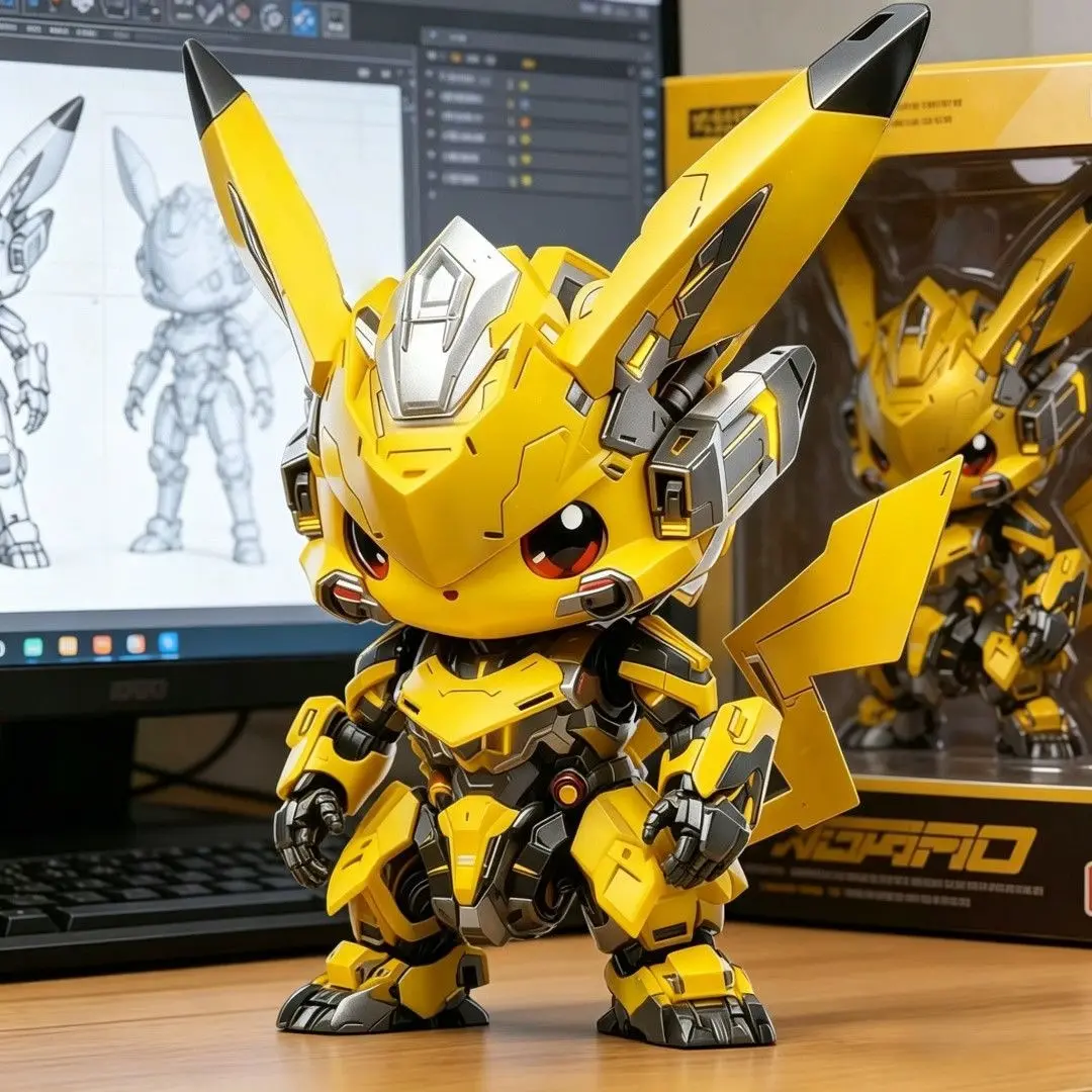 TikTok Viral Mech Toy| Cute Robot Anime Figure| Collectible Desk Decor for Gamers & Fans