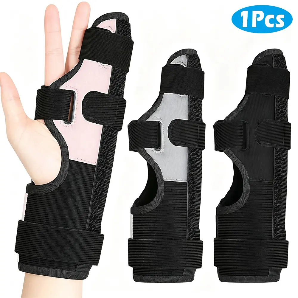 1Pcs Adjustable Metacarpal Finger Wrist Splint, Hand Brace with Removable Aluminum Bar, Pinky Ring Finger Immobilizer for Women Men Sports, Work, Typing,Home Daily Wear