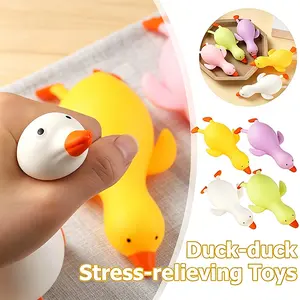Stretchy Duck Squeeze Toys, Decompression Squeeze, Squishy Stress Relief Toys for Adults and Teens,Squishy Fidget Toys, Party Favors ,Birthday Gifts,Christmas,Easter Egg,Classroom Prizes