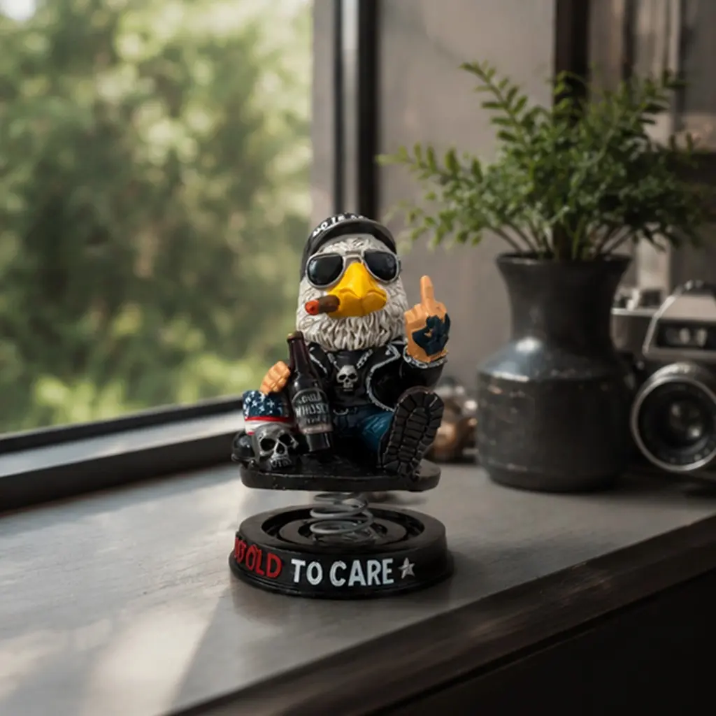 Vintage Car Spring Dog Ornament, Shaking Puppy Dashboard Decor, Stress Relief Car Interior Accessory, Bold Eagle Car Ornament, Trendy Car Decoration, Car Accessories Cute