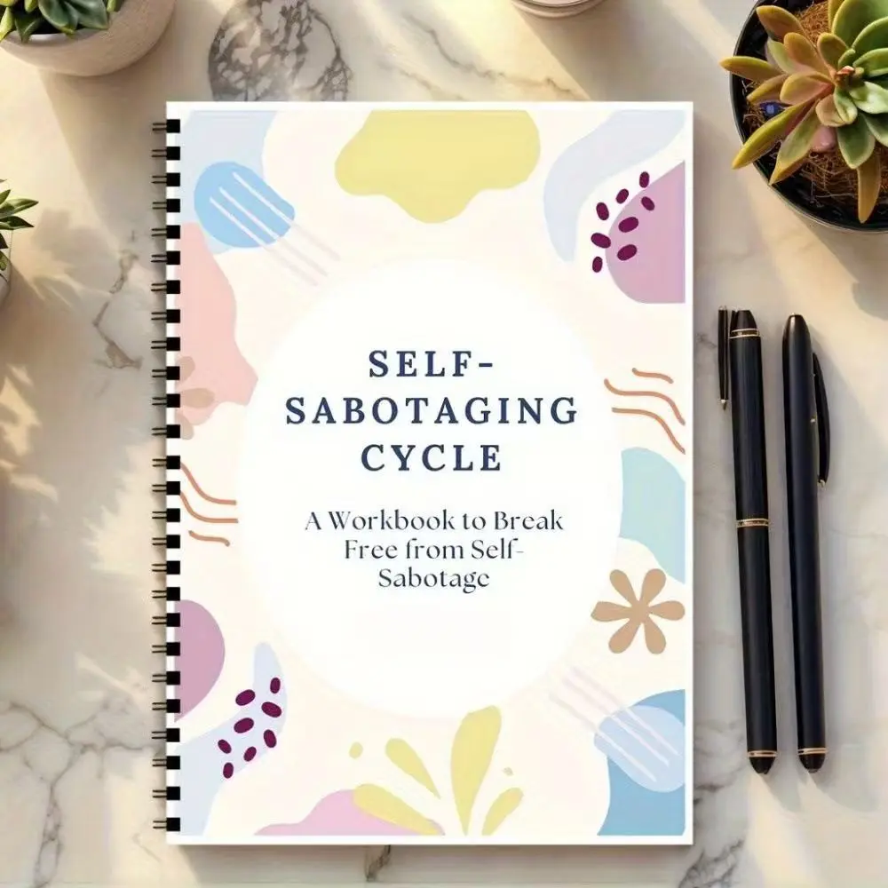 Self Sabotaging Cycle Journal A5 Coil Notebook, Self Destruction Loop Memo Pad, Work Log Book, Compact Design for Daily Use