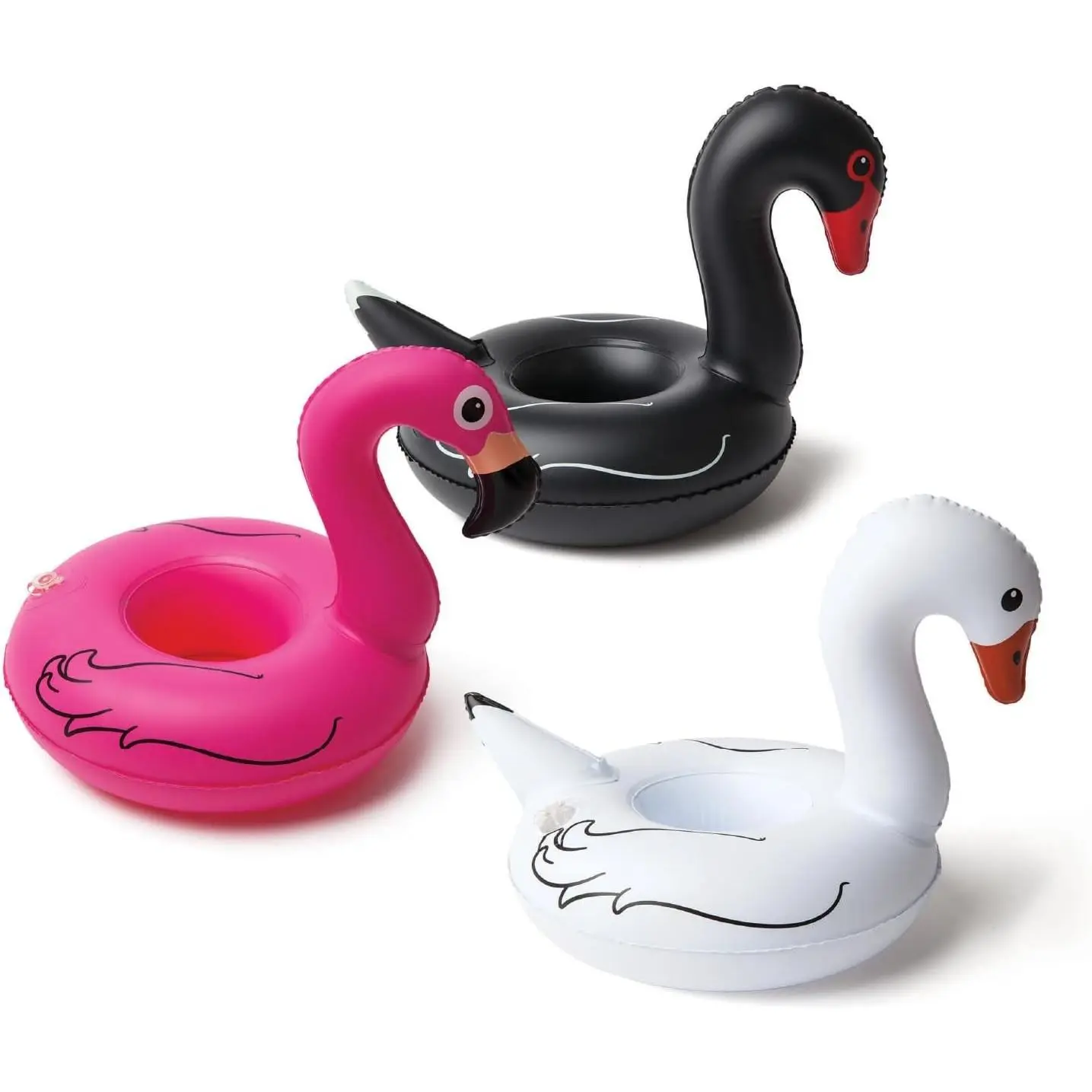 Inflatable Swan Drink Holder, Floating Cup Holder for Pool and Hot Tub, Novelty Beverage Float for Outdoor Water Fun