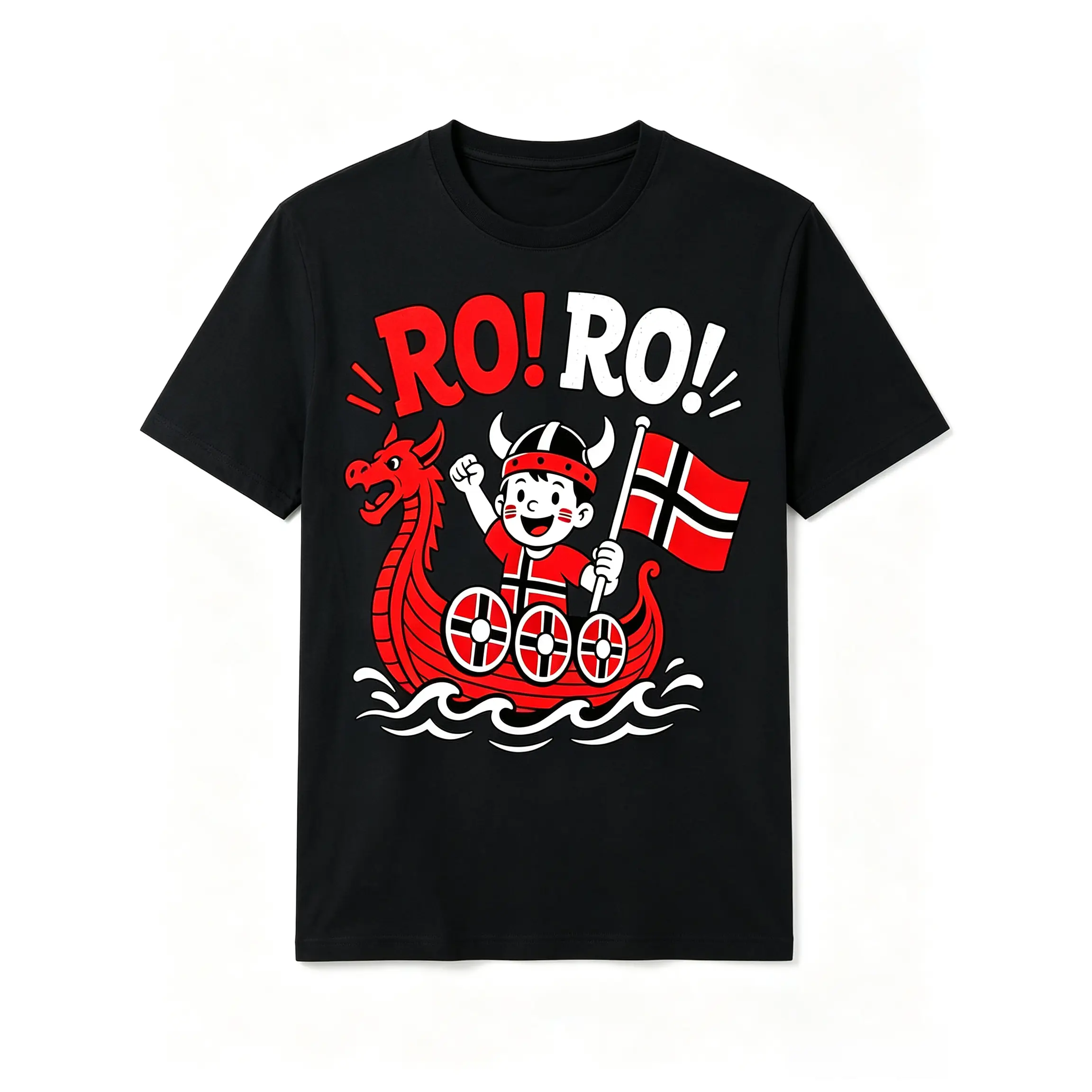 Unisex Oversized Ring-Spun Cotton Graphic T-Shirt - Funny Norway Viking Digital Print, Casual Menswear, 2XL Short Sleeve Ribbed Round Neck, Soft Natural Fabric Relaxed Fit Sports Top for Everyday Wear, Cold Hand Wash