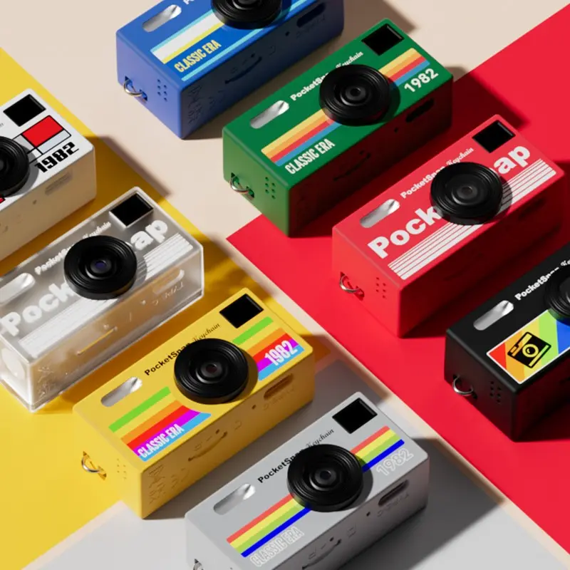 New Mini Retro Camera 1080P HD, Compact Keychain Camera with Display, Real-Time View, Easy to Use, Perfect for Vlogs and Gifts