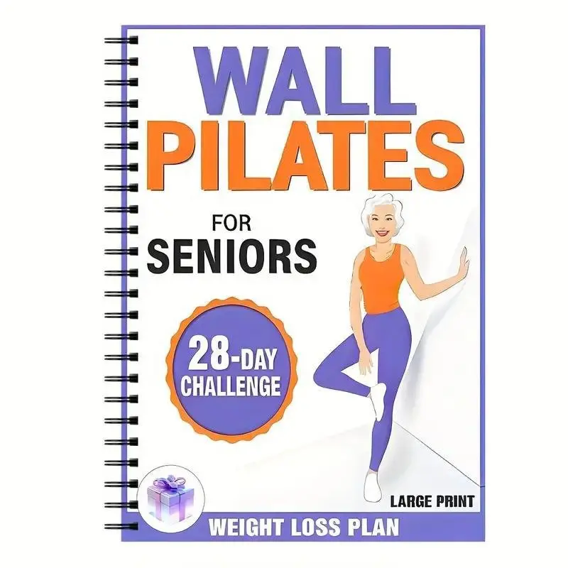 Pilates Workout Plan for Seniors and Beginners, 112 Pages Exercise Guide, Weight Loss Program, Cross-Border Available