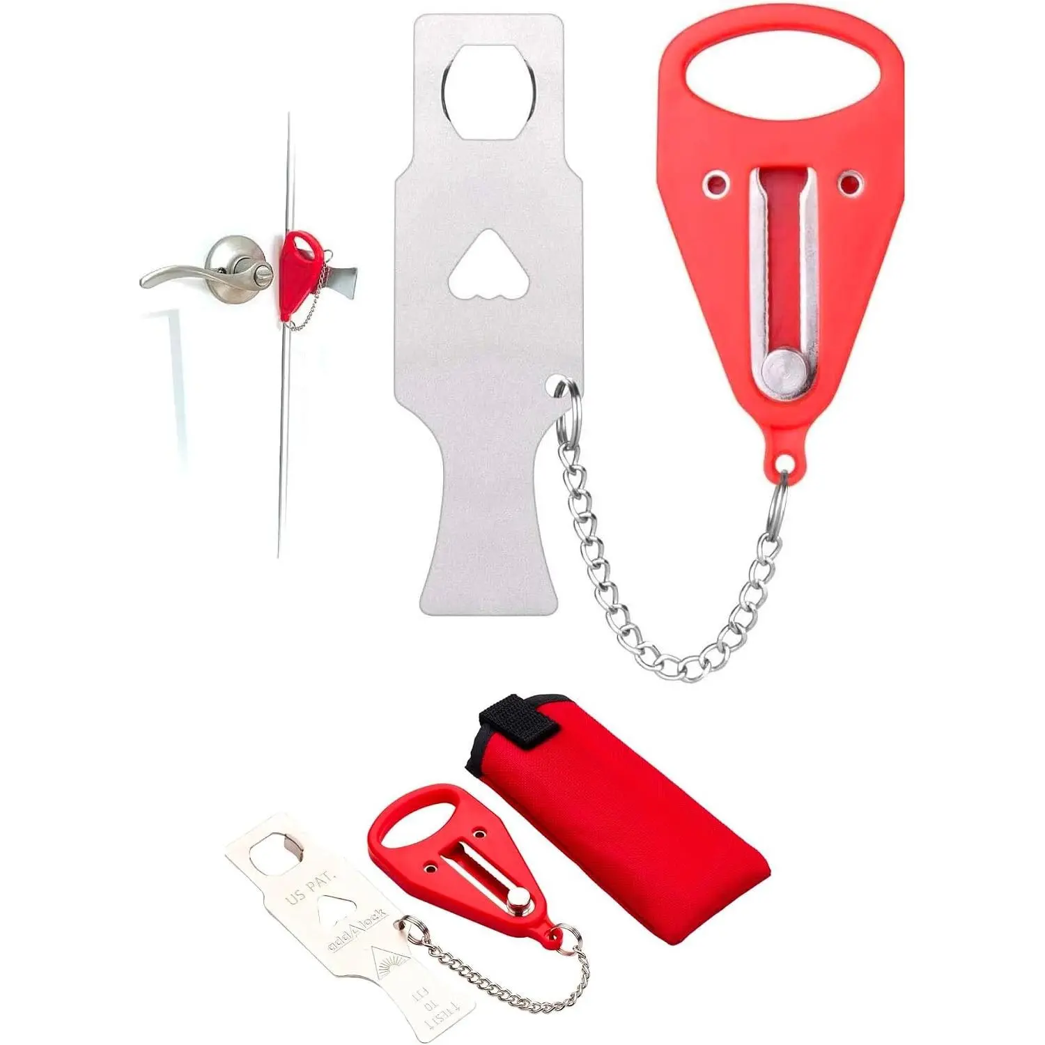 The  Portable Door Lock for Travel &  , Durable 1- Door Latch Lock for Houses, Apartments, Hotels, Motels, Dorms & AirBnBs - Lock the Door & Stay at  or