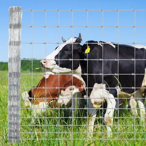Livestock Fence, 6Ft x 328Ft Galvanized Wire Fencing, Cattle Farm Fence, Heavy Zinc Coated Deer Goat Cattle Fence for Farm Yard Livestock Protection