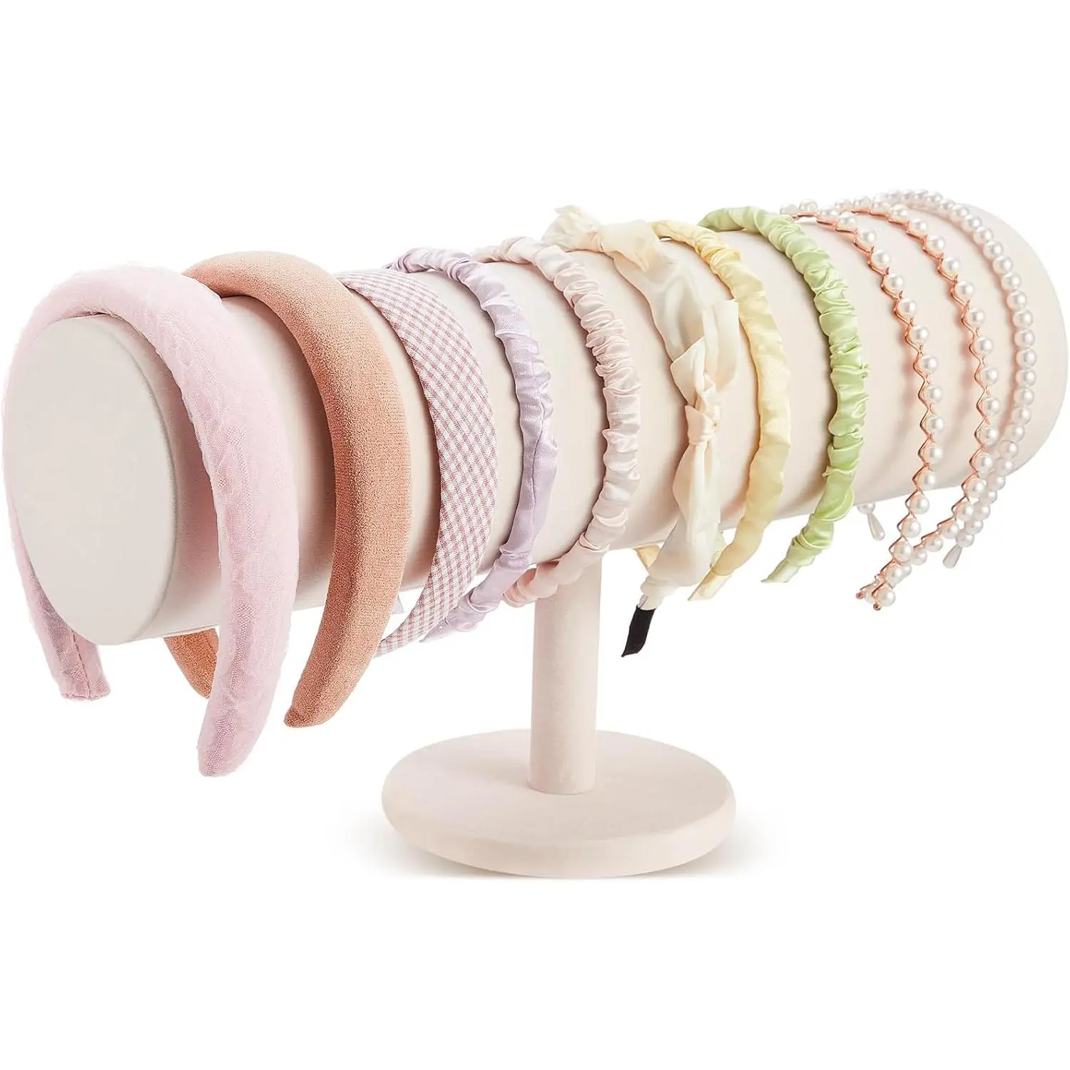 Extra Long T-Bar Strap Headband Holder Organizer Rack, Earring Display Stand, Women’s Home Storage Rack, Decorative Home Organizer