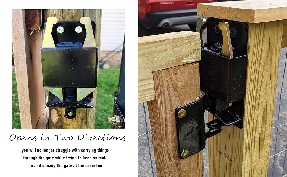 Heavy Duty Farm Gate Latch 2 Way Gate Latch Perfect for Farms, Pastures, and Ranches