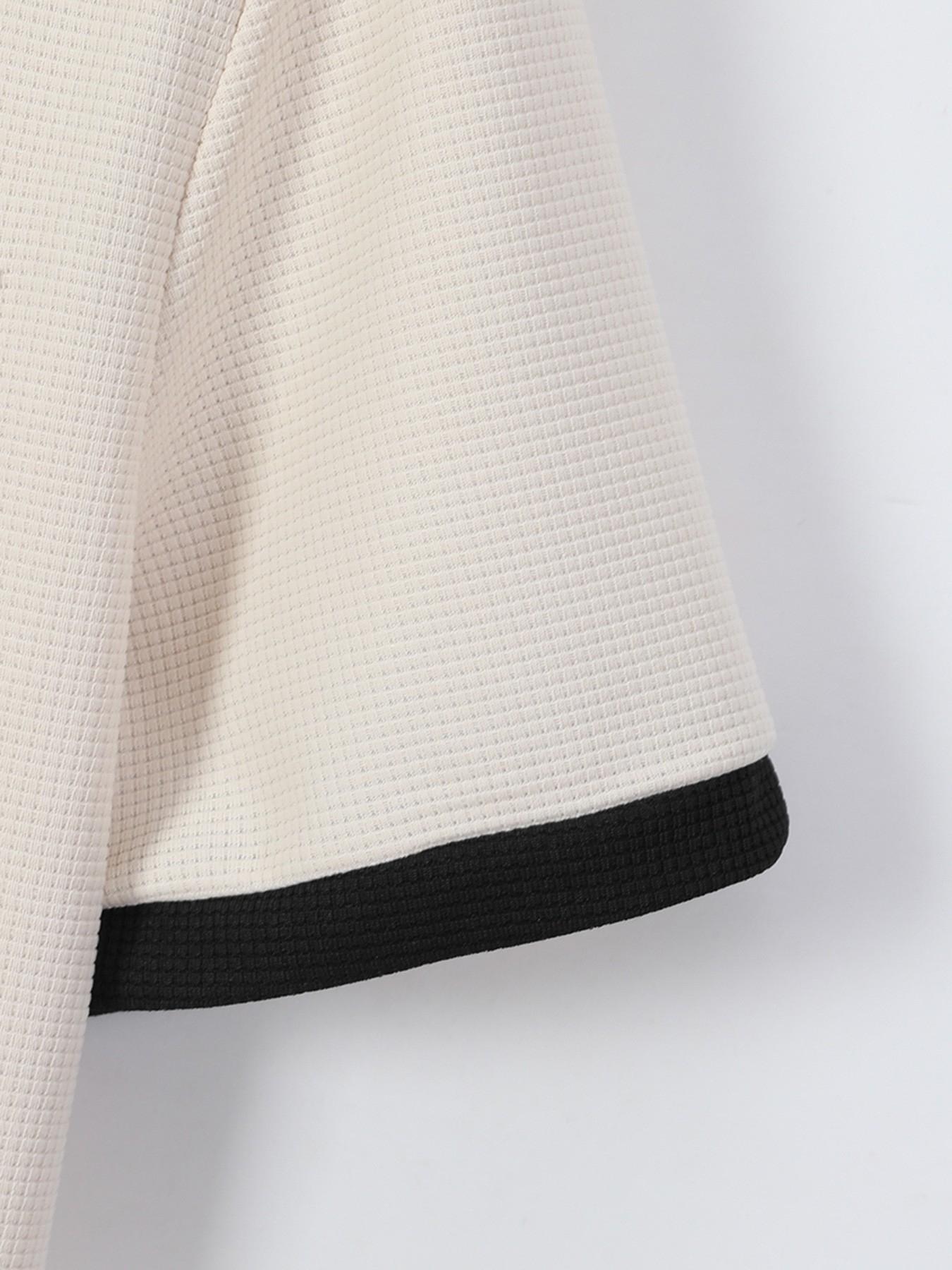 Men's Zip Up Polo Shirt Men's T- Shirt With Chest Pocket Contrast Collar Cuff Waffle Knit Breathable Lightweight Soft Comfortable Durable Casual Versatile Fashion For Young Adult Summer Daily Wear Commute Business