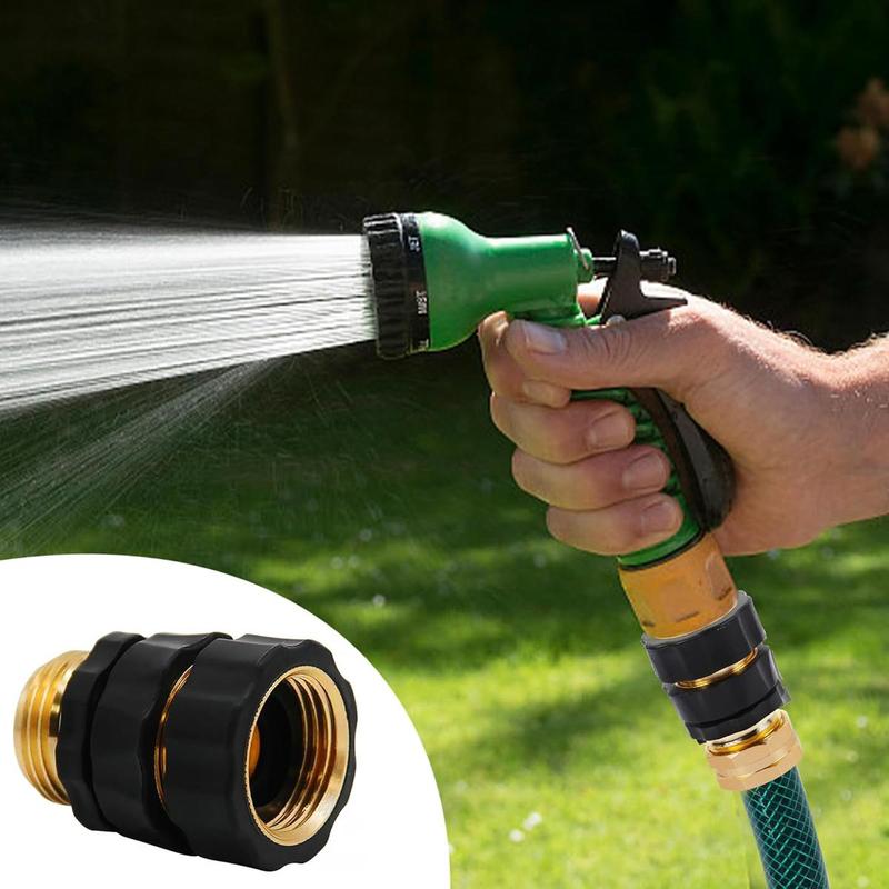 Garden Hose Quick Connector, 3/4 Inch Male and Female Garden Hose Fitting Quick Connector Rubber Washers Leak Proof Durable Aluminum, 6 Set